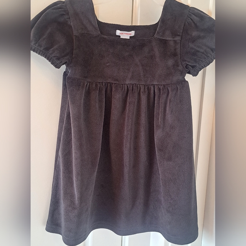 Like New Joe Fresh Toddler Girl Black Velvet Party/Formal Dress. Worn Once